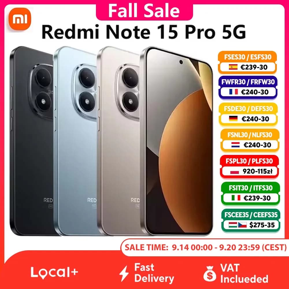 Xiaomi Redmi Note 15 Pro 5G Smartphone, 6.83" 120Hz CrystalRes AMOLED Display, 200MP Main Camera with OIS, MediaTek Dimensity 7400-Ultra, 45W Fast Charging, 6580mAh Battery, NFC, Global Version