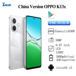 OPPO K13x Dimensity6300 Battery 5800mAh 45W SUPERVOOC Screen 6.67'' LCD 120HZ Refresh Rate 50MP OTA Update