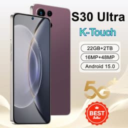K-Touch Smartphone 5G S30 Ultra Mobile Phones Smartphone Android Cell Phone 22GB+2TB Face Unlock 5G Dual SIM 7800mAh 7.3inch HD 7800mAh Battery Mobile Phone 5G