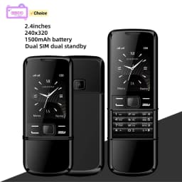 8800 2G Slider CellPhone 2.4inches 240x320 Dual SIM Dual Standby Bluetooth GSM Mobile Phone Multi-language