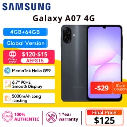 Samsung Galaxy A07 4G Smartphone MediaTek G99, 6.7" PLS LCD 90Hz Display, 5000mAh Battery, 50MP Main Camera Global version