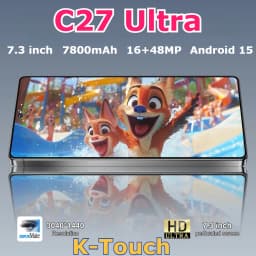 K-Touch NEW Mobile Phones C27 Ultra Smartphone 7.3 Inch Screen Cheap Cell Phone 5G Dual Card 7800mAh 16+48MP Camera Android 15 WIFI GPS Global Version Cellphones