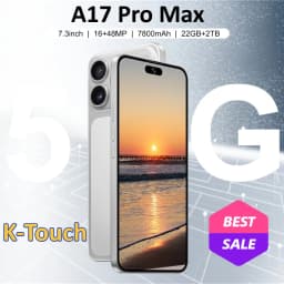 K-Touch Mobile Phones A17 Pro Max 5G Dual SIM Smartphone Android 15 Cell Phone 7.3 Inch 16+48MP 22GB+2TB 7800mAh Global Version Cellphones