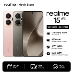 realme 15 5G Smartphone 50MP Sony IMX882 AI Camera+8MP OV08D10 Wide-Angle Camera 6500mAh Titan Battery 45W Ultra Charge NFC