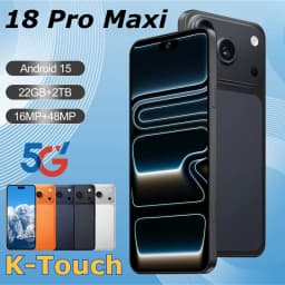 K-Touch Mobile Phones iFone 18 Pro Maxi 5G Dual Card Dual Standby Smartphone 7.3HD Android Cell Phone 22G+2TB 16+48MP Camera 7800mAh Wifi GPS Global Version Cellphones