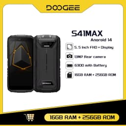 DOOGEE S41MAX-A14 4G Smartphone 5.50" FHD+ 6300 mAh Android 14 Mobile Phone 16GB+256GB