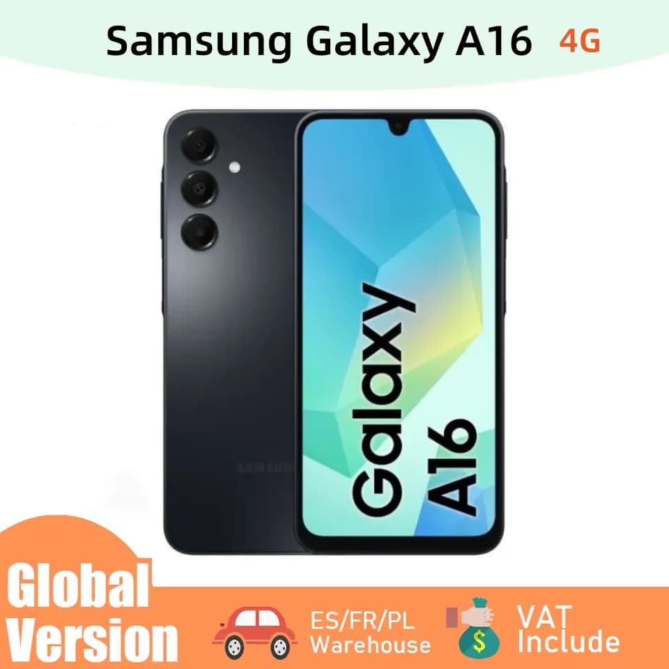 Global Version Samsung Galaxy A16 4g 128Gb Mtk 6.7 " 90Hz Super Amoled Display 50Mp Camera 5000 Mah Battery 25W Super Fast Charging Nfc Android Smartphone Black Gray Green Color