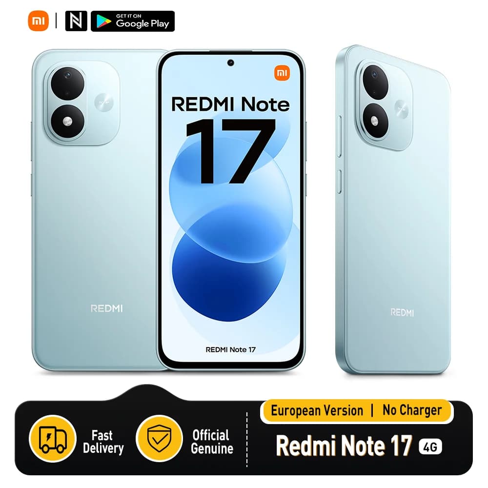 Xiaomi Redmi Note 17 4G European Version 128GB/256GB NFC Snapdragon 6s Gen 2 AMOLED 6.99" 120Hz 50MP IP65 No Charger