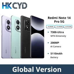 Global Version Redmi Note 14 Pro 5G Smartphone MediaTek Dimensity 7300-Ultra 200MP AI Camera 5110mAh 6.67" AMOLED 45W Charging