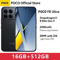 【World Premiere】POCO F8 Ultra Smartphone Snapdragon 8 Elite Gen 5 6500mAh 6.9"120Hz POCO Hyper RGB AMOLED display Supports NFC