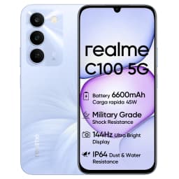 realme C100 5G Smartphone, 6600mAh Titan Battery, (18+6) GB RAM + 256GB, 144Hz Display, Military Resistance, 45W Charging, AI 50MP Camera, Dual SIM Android 16, Blooming Design