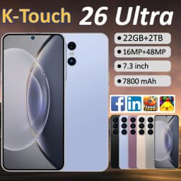 K-Touch NEW 26 Ultra Mobile Phones Smartphone Android 15 Global Version 5G Cell phone 7.3 Inch 16+48MP AI Camera 22GB+2TB 7800mAh Wifi GPS Cellphones