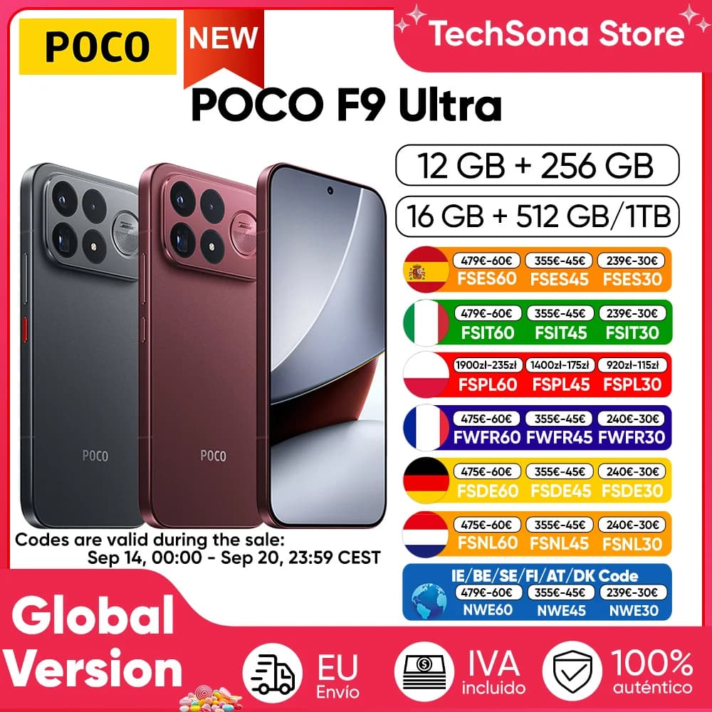 Global Version POCO F9 Ultra 5G Smartphone Snapdragon® 8 Elite Gen 5 6.9' 185Hz Ultra-bright AMOLED Display 8050mAh (Typ) Battery 100W HyperCharge NFC IP68