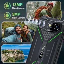 OUKITEL G3 Rugged Smartphone Unlocked -16GB+64GB/1TB TF 6” HD Display IP68/IP69K Rugged Android Phone,6300mAh Large Battery, 13MP Main Camera + 5MP Front Camera, Face ID, Dual SIM, 3.5mm Headphone Jack, Outdoor Industrial Unlocked Mobile Phone