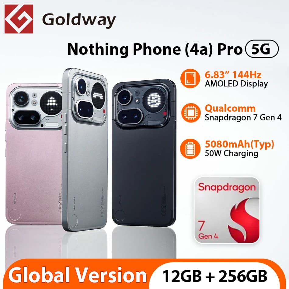 Global Version Nothing Phone 4a Pro 5G NFC Smartphone Snapdragon 7 Gen 4 140x Ultra Zoom Triple Camera 6.83" AMOLED 5080mAh