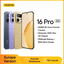 Realme 16 Pro 5g Smartphone Mediatek Dimensity 7300 Max 6500Mah Battery 45W Fast Charging 6.78'' 144Hz Amoled Display 200Mp Camera