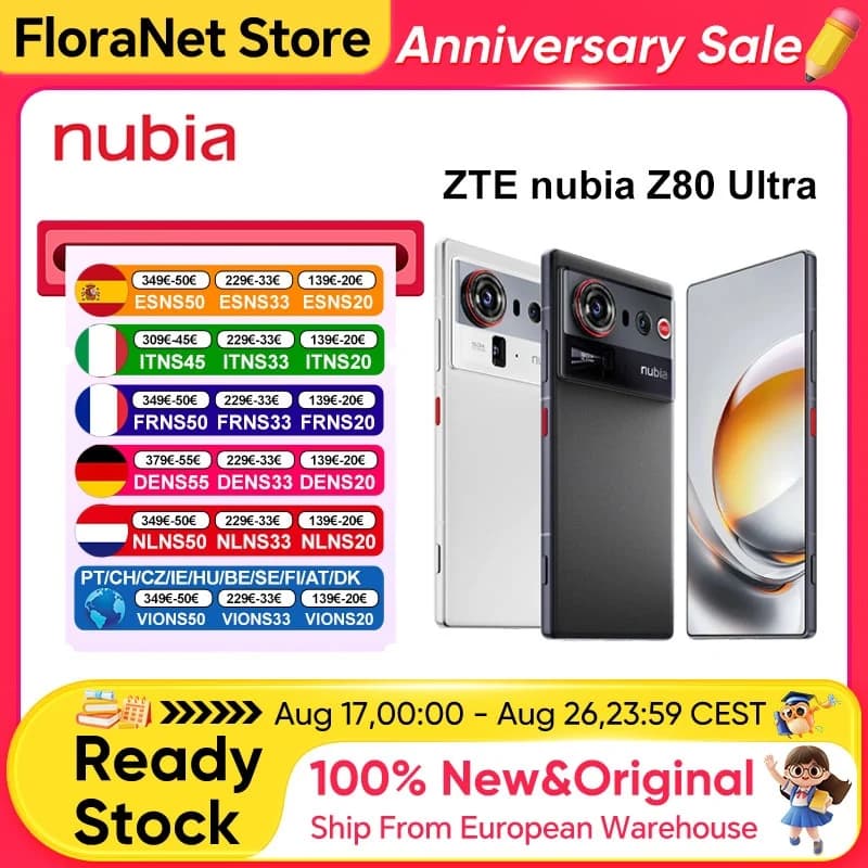 Global Version Zte Nubia Z80 Ultra 5g Snapdragon 8 Elite Gen 5 7200Mah 6.85'' 144Hz Oled Display 90W Fast Charging 64Mp+50Mp Ai Camera Nfc Google Play