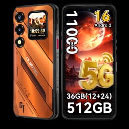 Oukitel WP66 Ultra-slim Rugged Smartphone, 36GB(12+24) RAM+512GB ROM, Dual Screen with Auxiliary Secondary Display, Dimensity 7000 5G Chipset, 6.6" FHD+ 120Hz Screen, 11000mAh Big Battery, 100MP Main Camera, 33W Fast Charging