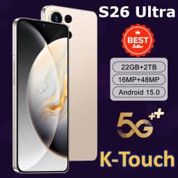 K-Touch Mobile Phones S26 Ultra Smartphone Android 15 Global Version 5G Dual Sim Cell phone 7.3 Inch 16+48MP Camera 22GB+2TB 7800mAh Wifi GPS Cellphones For Men Women