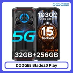 DOOGEE Blade20 Play 5G Rugged Phone 32GB RAM + 256GB ROM 6.6'' Display 10300mAh Battery 125dB Speaker 50MP Gemini AI Smartphone