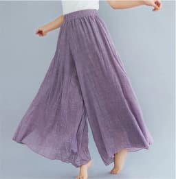 Baggy Cotton Linen Culotte Pants Women Casual Wide Leg Pantalones Summer Candy Color Sweatpants Ankle-length Straight Trousers