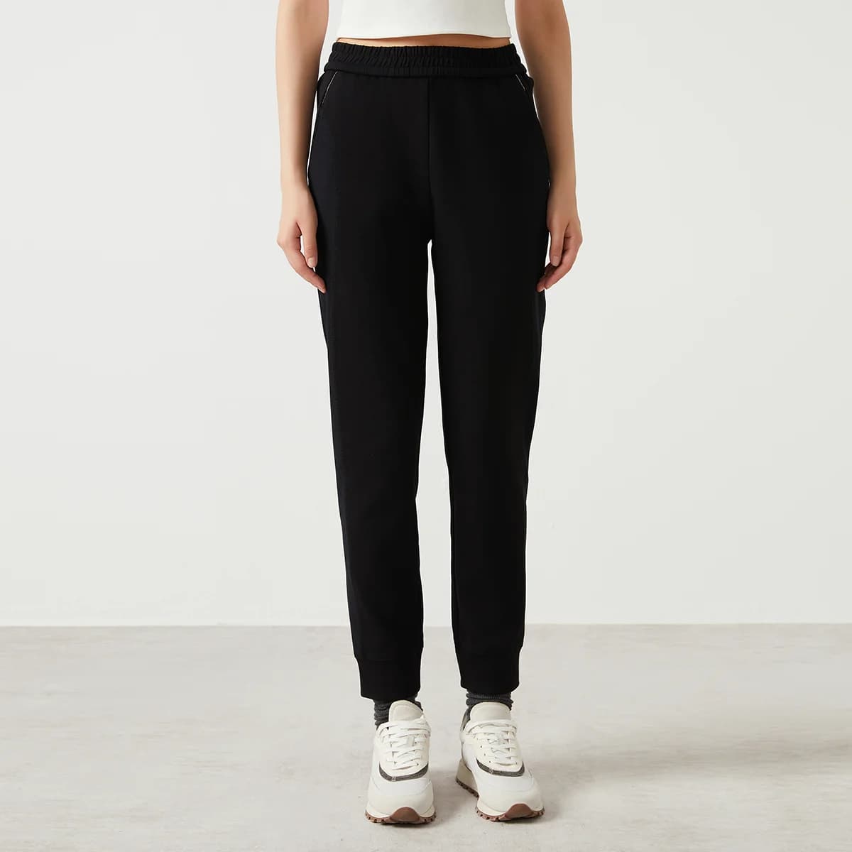 K2570L In Stock Winter High Quality Luxury Women's Clothing 80% Long Staple Cotton Sweatshirt Trousers