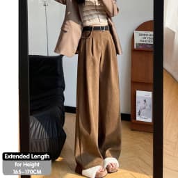 Women's Pants Autumn Winter Corduroy High Waist Wide Leg Pants for Women Casual Trousers Female Straight Pants Women Clothes New