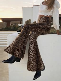 high waist leopard print flare leggings 2025 autumn winter women fashion sexy bodycon trousers club pants