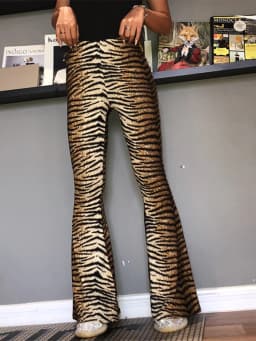 high waist leopard print flare leggings 2025 autumn winter women fashion sexy bodycon trousers club pants