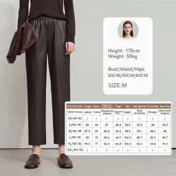 AMII Minimalist Leather Pants 2025 Winter Streetwear Straight Black Pants Pocket Casual Ankle-Length Woman Trousers 12523102