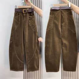 Large Size 4XL Autum Winter Trousers Women Fashion Corduroy Straight Leg Pants Retro Ladies High-end Loose Wide-leg Pantalons