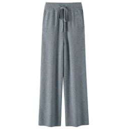 High Waist Wool Knitted Wide Leg Pants Women's Outerwear Autumn Winter Thickened Floor-Length Straight Cut Casual Trousers