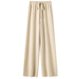High Waist Wool Knitted Wide Leg Pants Women's Outerwear Autumn Winter Thickened Floor-Length Straight Cut Casual Trousers