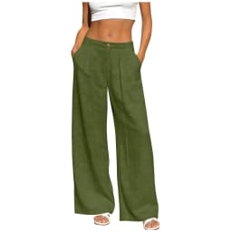 Women's Linen Pants Women Summer Office Lady Elegant Comfort Linen Wide Leg Trousers Suit Wear Palazzo Pants For Women штаны
