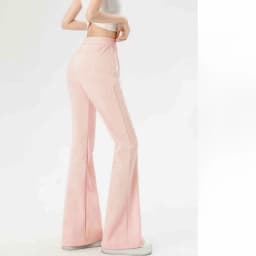 Streetwear Women Drawstring Flare Pants Casual Matching Sportswear New In Lady Leggings & Wide Leg Pants Boot Cut Long Trousers