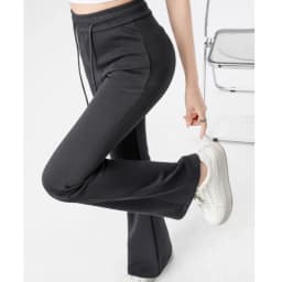 Streetwear Women Drawstring Flare Pants Casual Matching Sportswear New In Lady Leggings & Wide Leg Pants Boot Cut Long Trousers