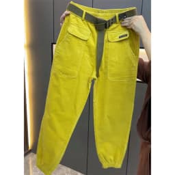 Fashion Korean Autumn Winter Corduroy Tight leg Harem Pants Women 2026 New Elastic High Waist Loose Casual Female Trousers
