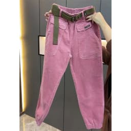Fashion Korean Autumn Winter Corduroy Tight leg Harem Pants Women 2026 New Elastic High Waist Loose Casual Female Trousers