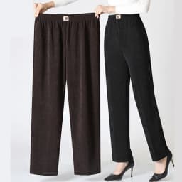 Women Trousers New Elastic High Waisted Corduroy Pants Loose Autumn Casual Pants Female Winter Fleece Warm Straight Pants 7XL8XL