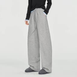 TOYOUTH Women Sweatpants 2026 Winter New Fleece‑Lined Warm Seam‑Detail Casual Long Bottoms