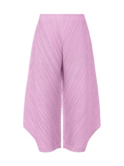 Miyake Pleated Side Slit Ankle-Length Pants Women Korean Fashion Causal Loose Wide Leg Pants Jff374