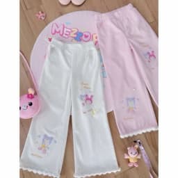 Japanese Lolita Style Corduroy Pants Women Sweet Kawaii Cartoon Embroidery Casual Y2k Trousers Harajuku Subculture Sweatpants