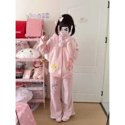 Japanese Lolita Style Corduroy Pants Women Sweet Kawaii Cartoon Embroidery Casual Y2k Trousers Harajuku Subculture Sweatpants