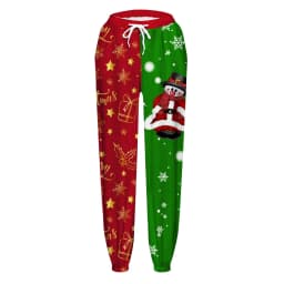 Women's Slacks Christmas Pant Casual High Waist Elastic Trendy Harem Trousers Sport Fitness Workout Sweatpant Pantalones