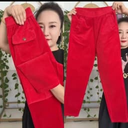 2026 New Korean Autumn Winter Corduroy Harem Pants Women Elastic High Waist Loose Solid Color Casual All-Match Female Trousers