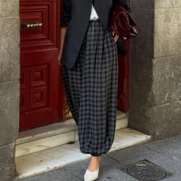 Casual Plaid Print Pants Women Fashion Checked Pleated Elastic Waist Loose Trousers 2026 Spring Summer Chic Street Lady Clothing