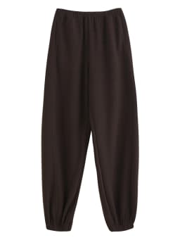 ZIQIAO 2026 Fall Women's Effortless Relaxed High Waist Wool Knit Pants with Diagonal Seam - Chic Casual Trousers for Daily Wear