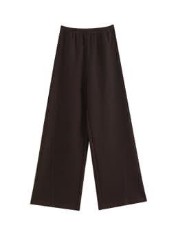 ZIQIAO 2026 Fall Women's Effortless Relaxed High Waist Wool Knit Pants with Diagonal Seam - Chic Casual Trousers for Daily Wear