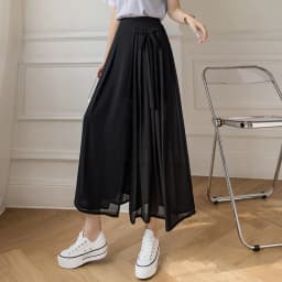 Pleated Chiffon Skirt Pants Thin Casual Women High Waist Wide Leg Pantalones Mujer Korean Fashion Harajuku Ropa Baggy Trousers