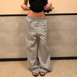 Women Y2K Button Wide Leg Sweatpants Elastic High Waist Loose Casual Trousers Streetwear Hip Hop Track Pants Alt Aesthetic Pants